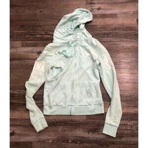 Victoria's Secret PINK Womens XS Light Green Zull Zip Hoodie Sweatshirt Jacket